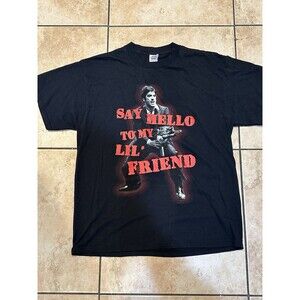 Vintage 2004‎ Scarface Movie Promo T Shirt Say Hello To My Lil’ Friend Universal